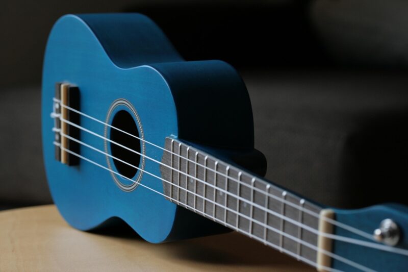 Blue ukulele